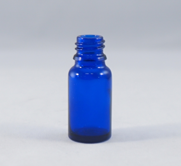 Fles 10ml blauw glas zonder dop (16mm)