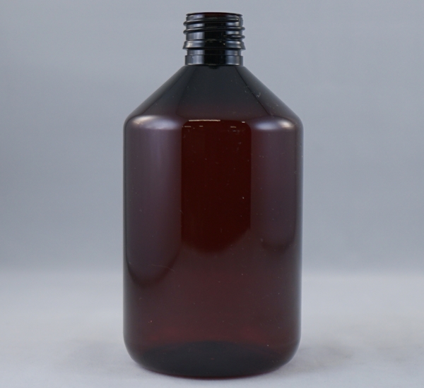 Fles pet bruin 500ml zonder dop (28mm)