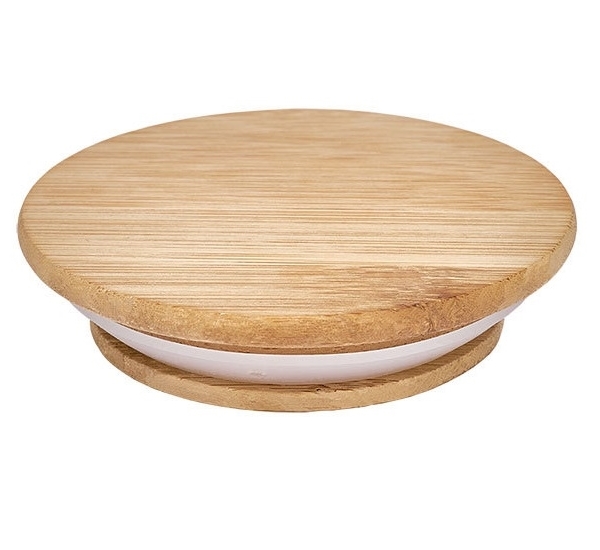 Weck reservedeksel hout met silicone ring 60mm