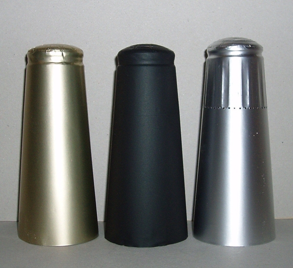 Aluminium capsules voor champagnestop zilver 25st