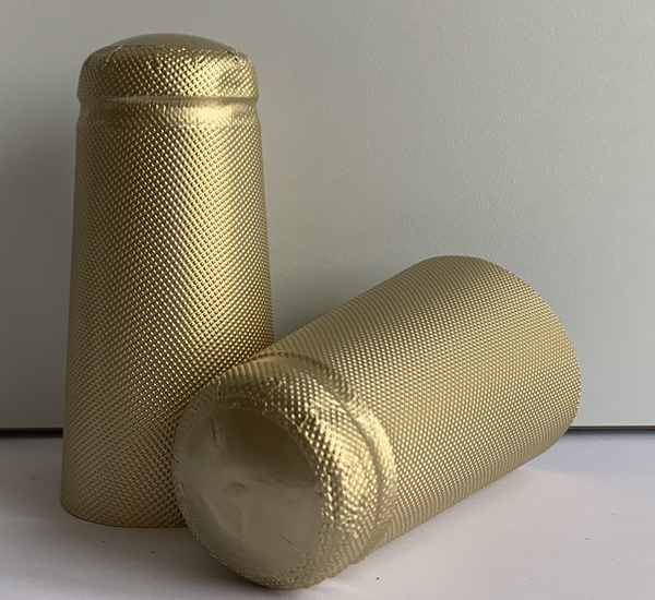 Aluminium capsules bierfles goud 34x90 100st