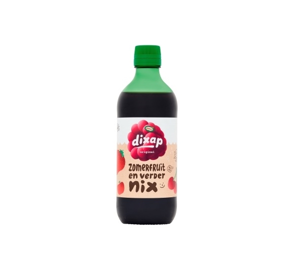 Dixap zomerfruit (appel, kers, aardbei en zwarte bes) 500ml
